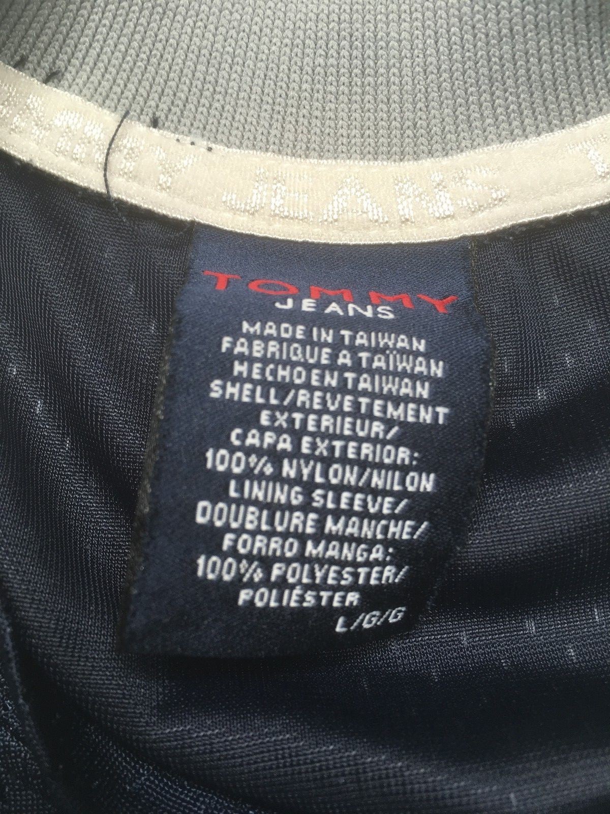 Tommy Hilfiger Jeans Mesh Jersey, Blue White Number 73 Size Large S gallery