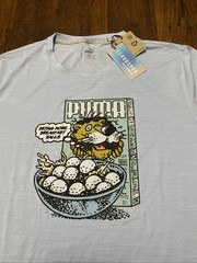 NWT Puma Cloudspun Graphic T Shirt Breakfast Balls Blue Men’s Size XL. A4