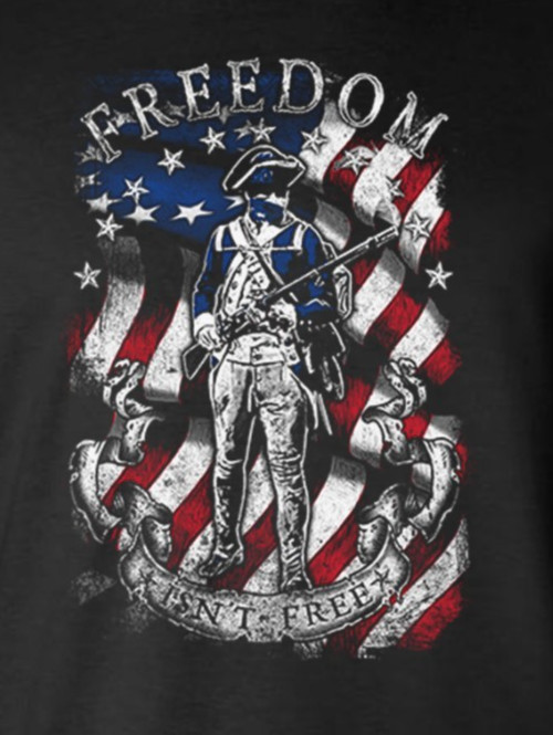 Freedom Isn't Free Patriotic American Flag 2-Sided T-Shirt - 2nd Amendment USA gallery