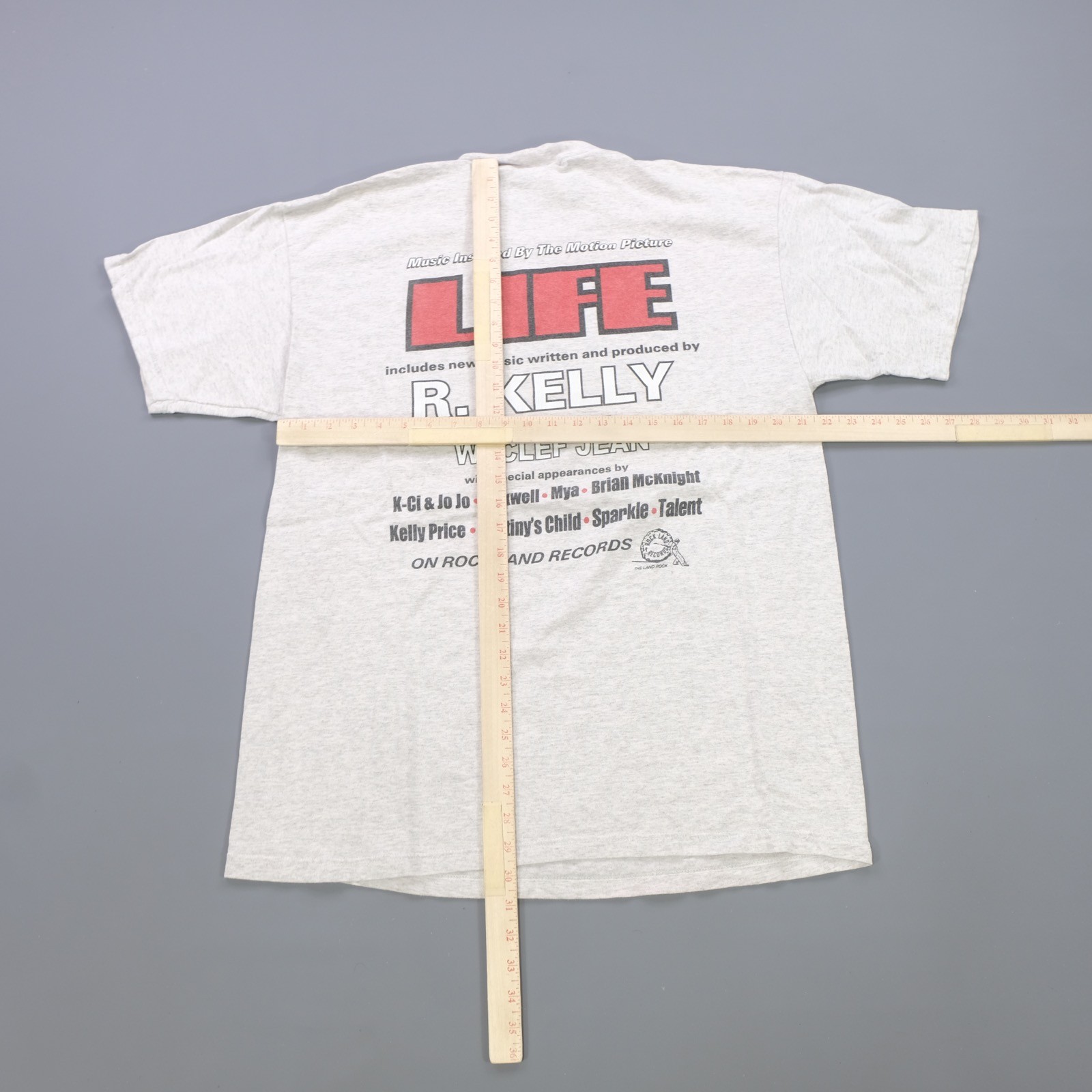 Rare VTG Life 1999 Movie Soundtrack T Shirt 90s R. Kelly Wycleaf Jean Gray XL gallery
