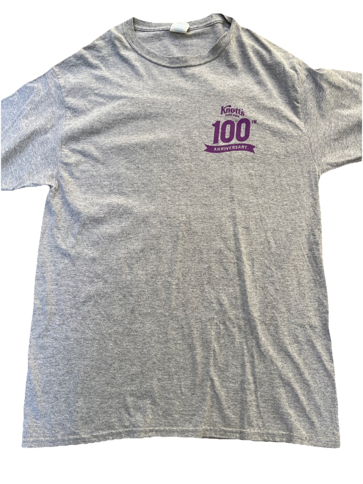 Knotts Berry Farm Gray 100th Anniversary T Shirt Adult Size L gallery