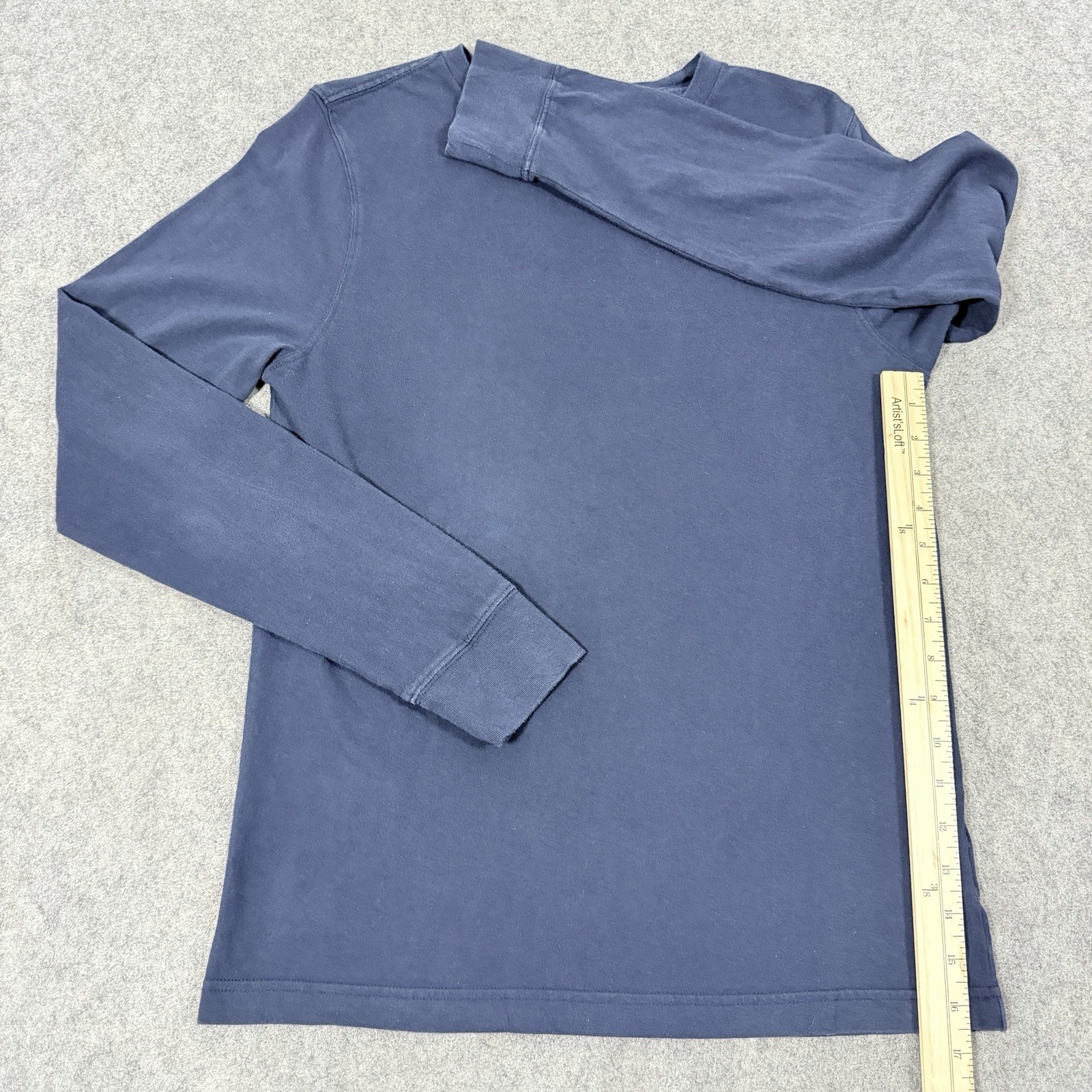 George Casual Long Sleeve Crew-Neck T-Shirt Men's Size Small (34-36) Navy Blue gallery