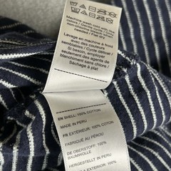 UNTUCKit Lambert Striped Cotton Crewneck T Shirt Mens L Navy Nautical Casual