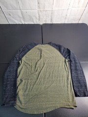 Division Mens Casual Button Henley Long Sleeve Colorblock Cotton Polyester Med