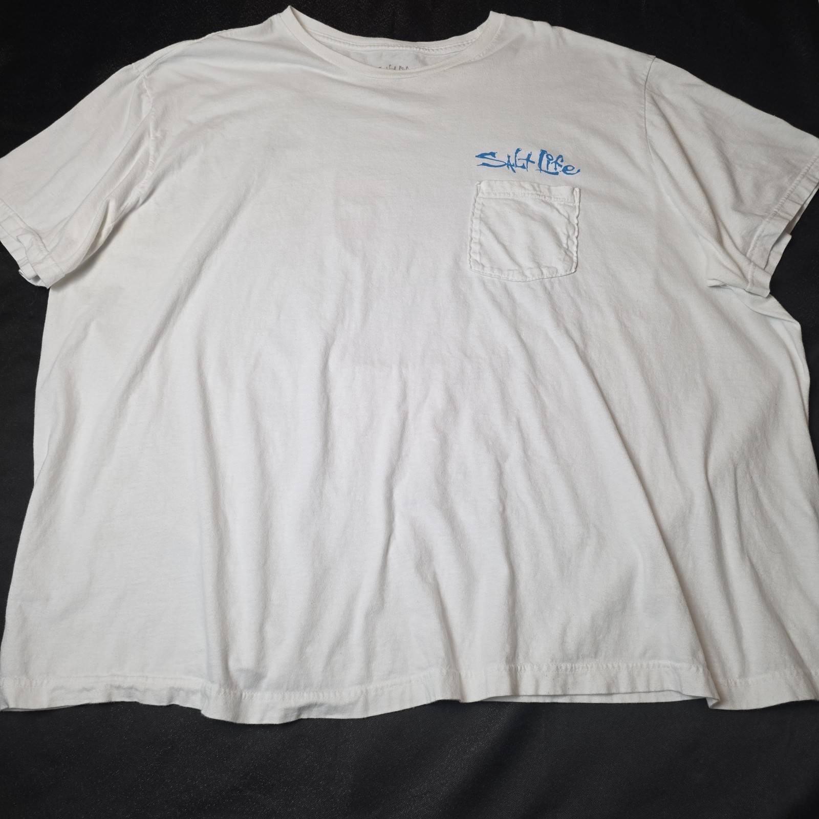 Original Livin' Salty Salt Life Men’s White T Shirt Size 3XLT gallery