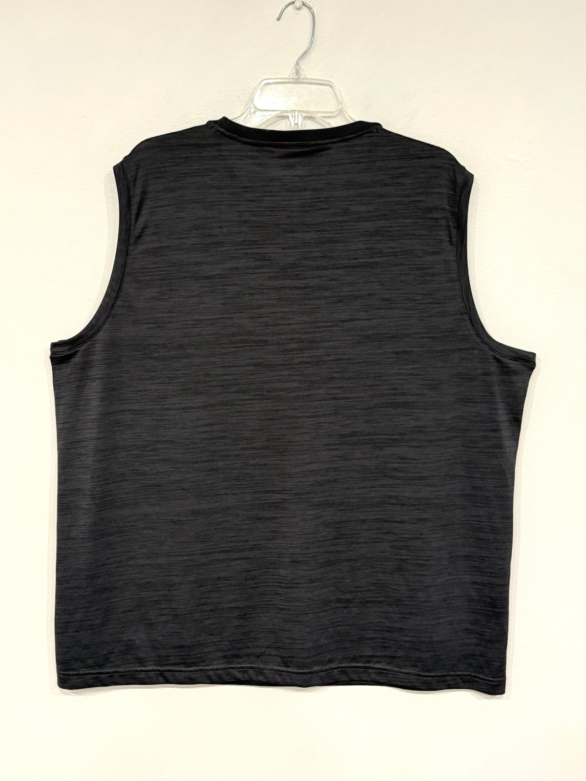 Tek Gear Men's Dry Tek Tank Size 2XL Micro Striped Charcoal Gray Polyester Knit gallery