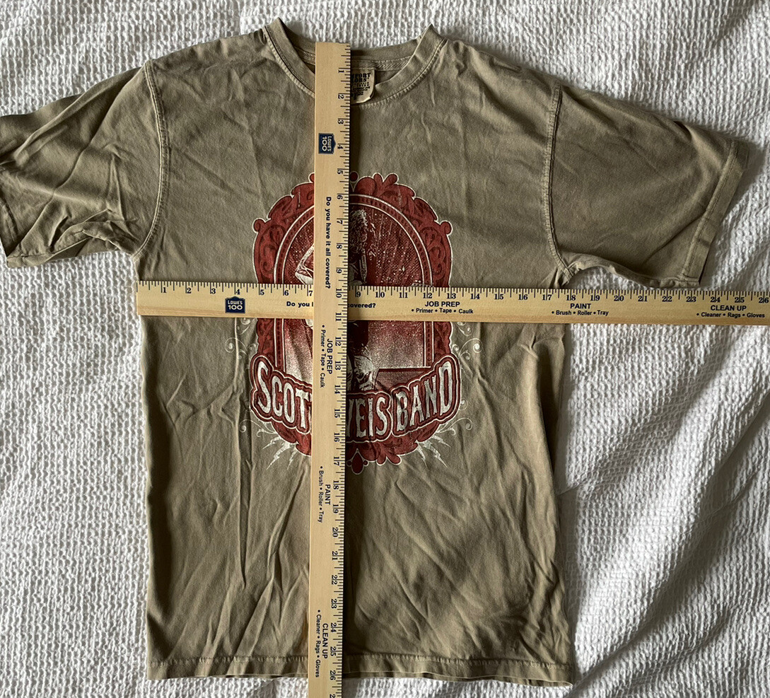 Vintage SCOTT WEIS BAND Mens Small T-shirt Comfort Colors Beige Blues gallery