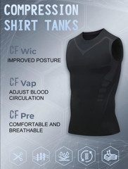 Men Compression Tank Top Workout Shirt Male Slimmer Body Shaper Vest Running Gym