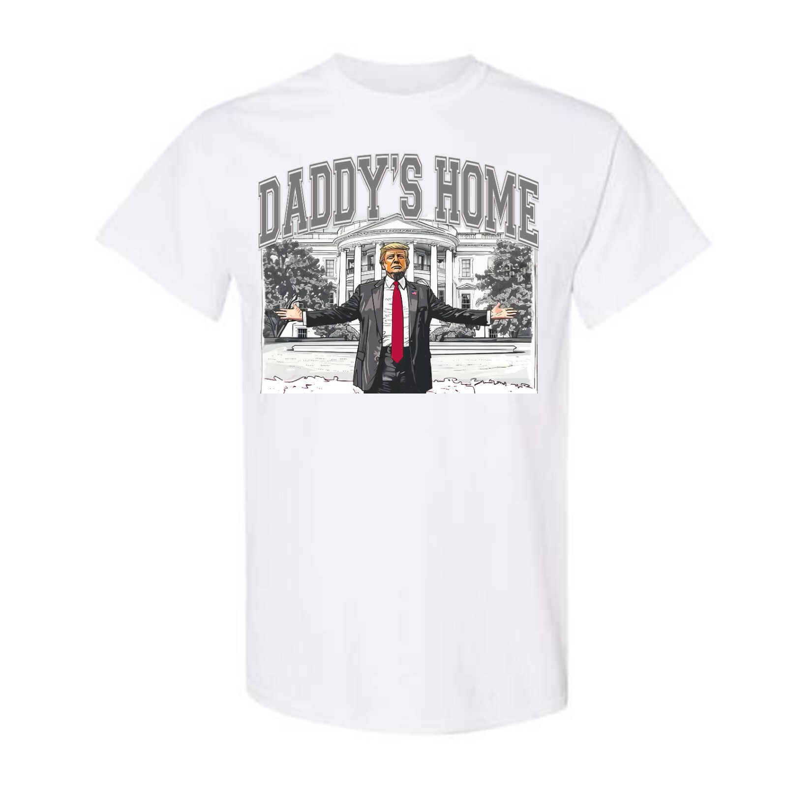 President Donald Trump Shirt Daddys Home Grey Adult Unisex White House MAGA 47th gallery