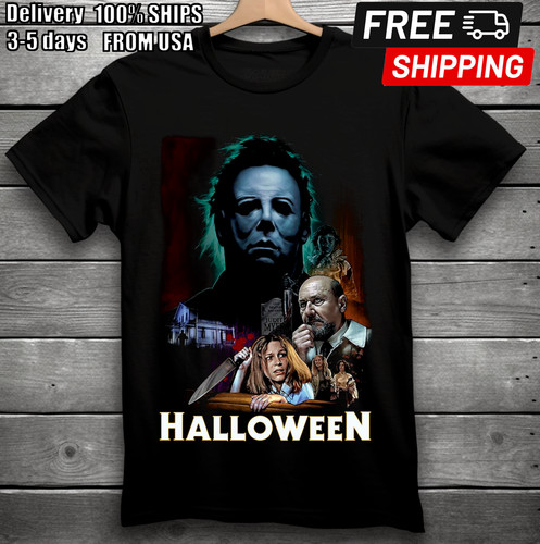 Halloween Horror Movie T-Shirt Black S-3XL Michael Myers