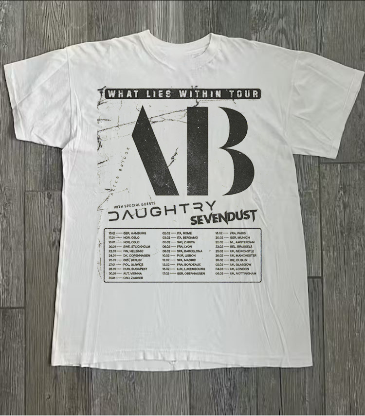 White Alter Bridge European Tour 2026 Shirt Adult Cotton Tee MC1512 gallery