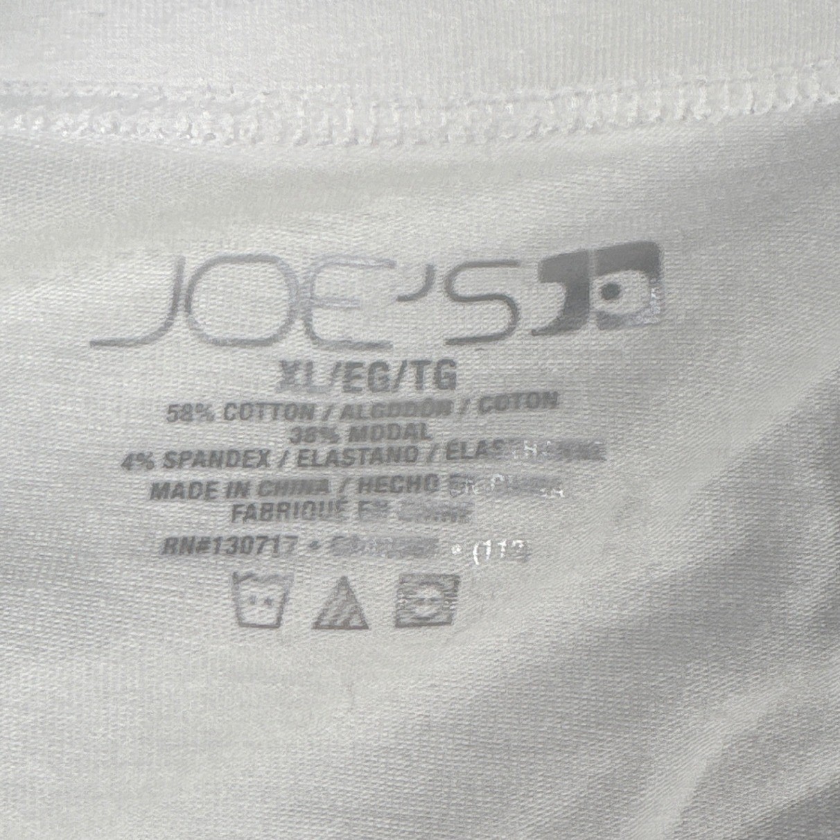 Joes Jeans Mens XL White Crew Neck T-Shirt Cotton Modal Stretch Short Sleeve gallery
