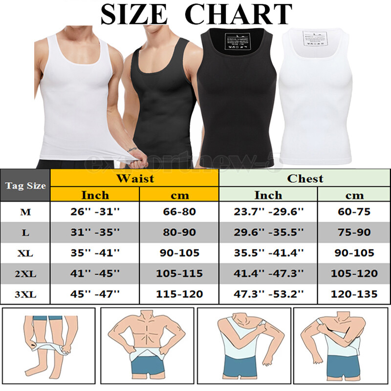 Male Gynecomastia Compress Tank Top Mens Slimming Body Shaper Vest Abs Shirt US gallery