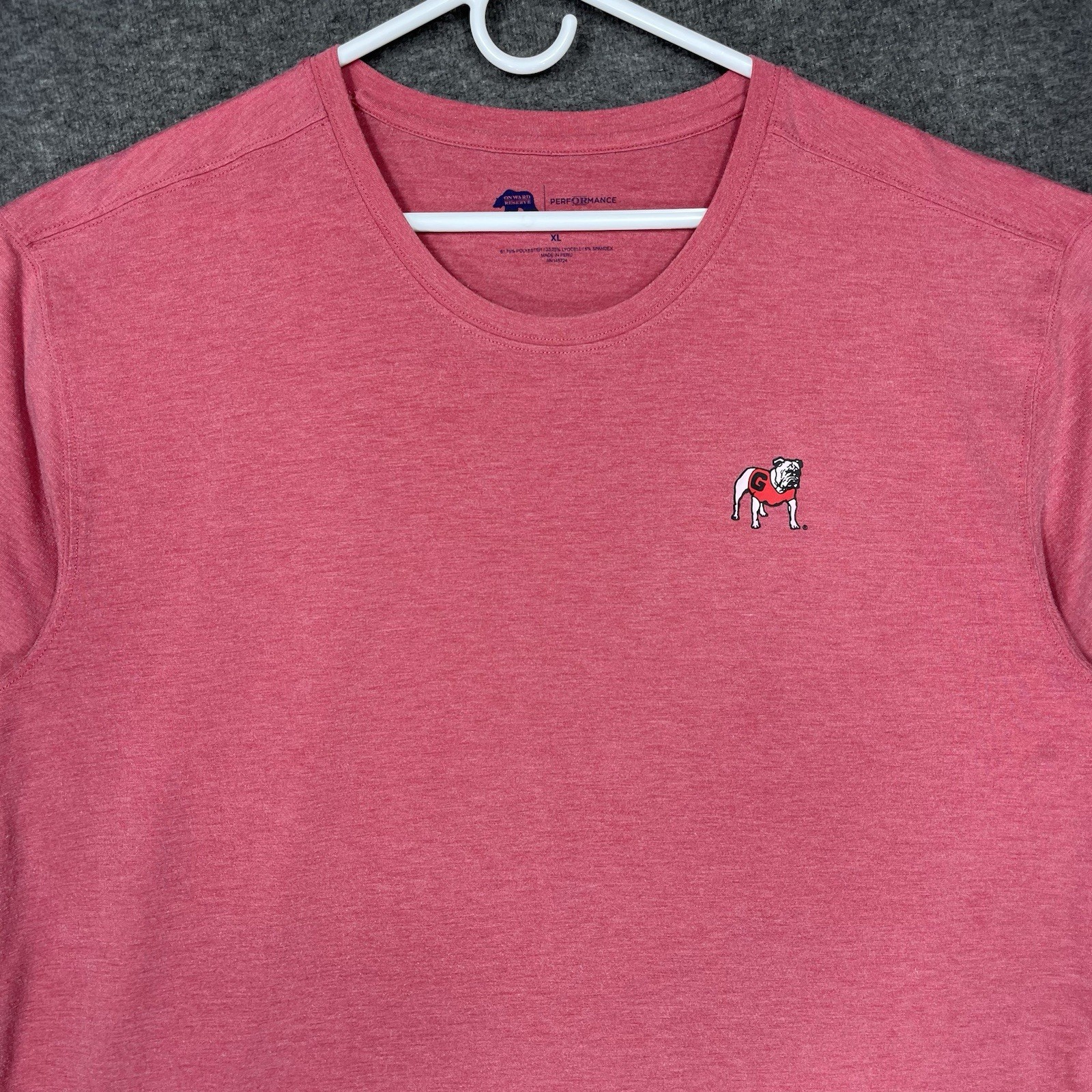 Onward Reserve University of Georgia Bulldogs Performance Shirt Men XL light red