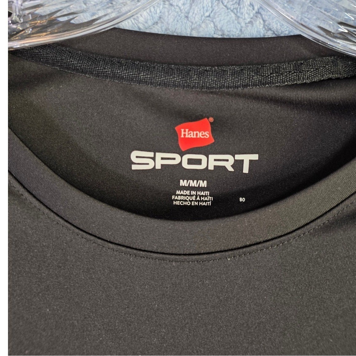 Hanes Sport Mens Black Long Sleeve Performance Tee Shirt Size Medium BKC 09308 gallery