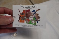 Vintage Halston for Men Art of the Game Golf & Tennis Polo Shirt NWT NEW HTF