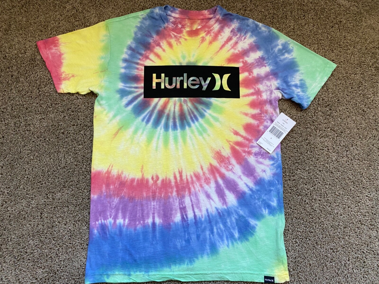 $34 BRAND NEW HURLEY MENS TEE T SHIRT TYE TIE DYE PRIDE MULTI COLOR RARE gallery