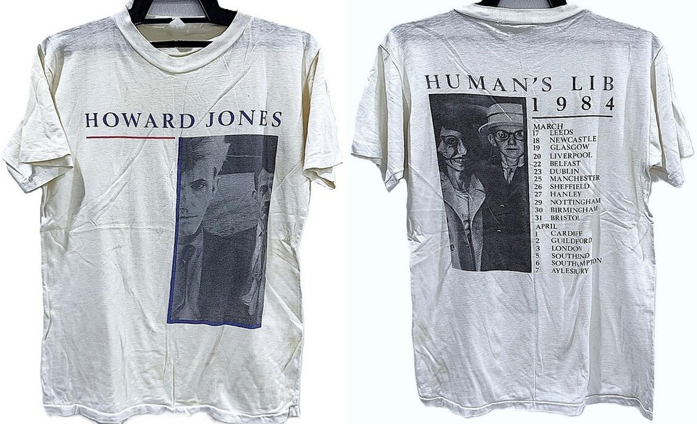 2 Sides Howard Jones hUMAN’S lIB Tour Shirt White Unisex S-5XL ND1886