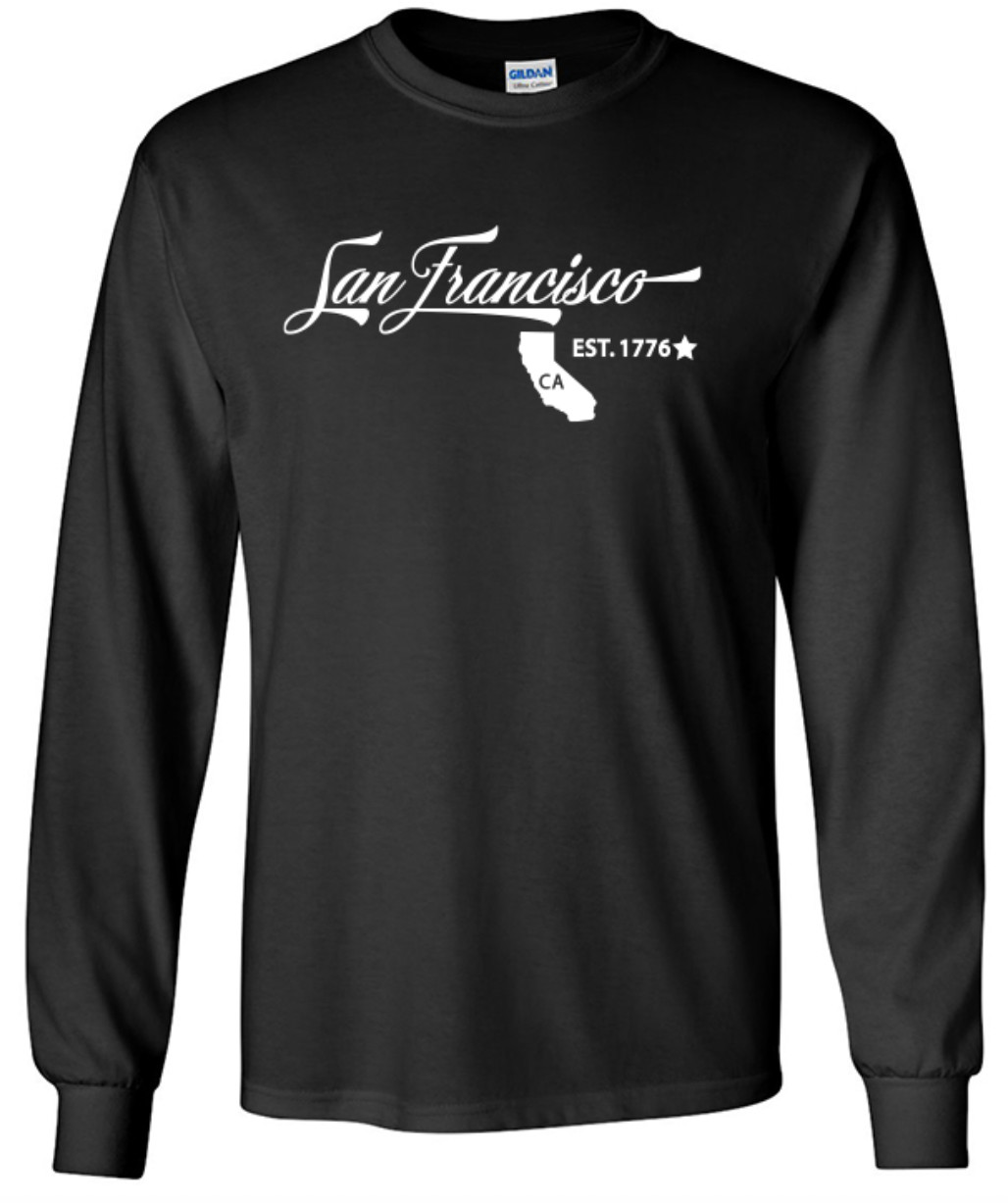San Francisco California T-Shirt Long Sleeve Graphic Tee Unisex Apparel Custom gallery