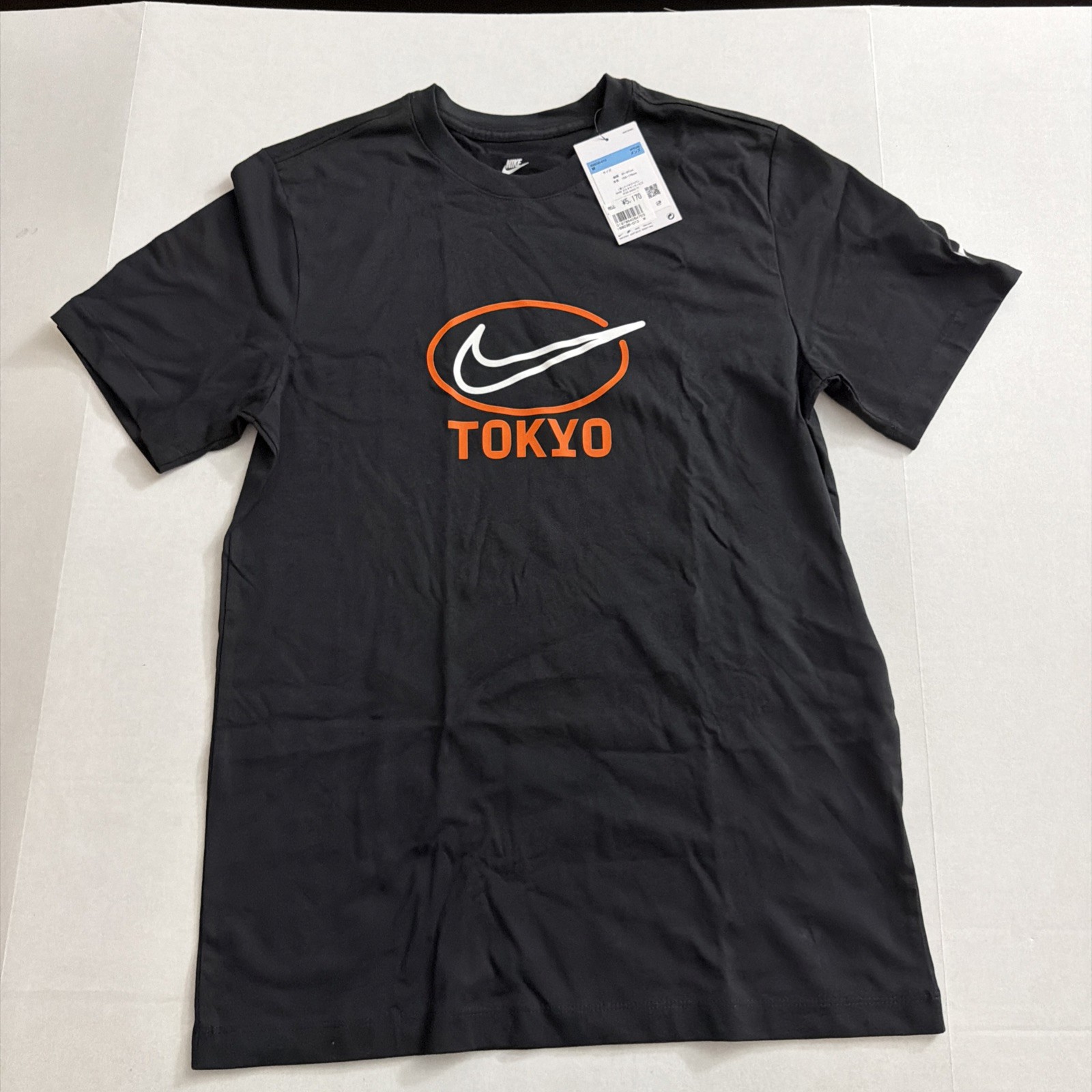 Nike Tokyo Japan Exclusive Swoosh Black Orange T Shirt Size Medium. IB8036-010 gallery