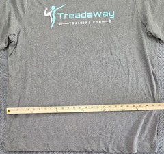 Treadaway Training Bella Canvas T Shirt Size 3XL Grey Poly Cotton Soft Blend