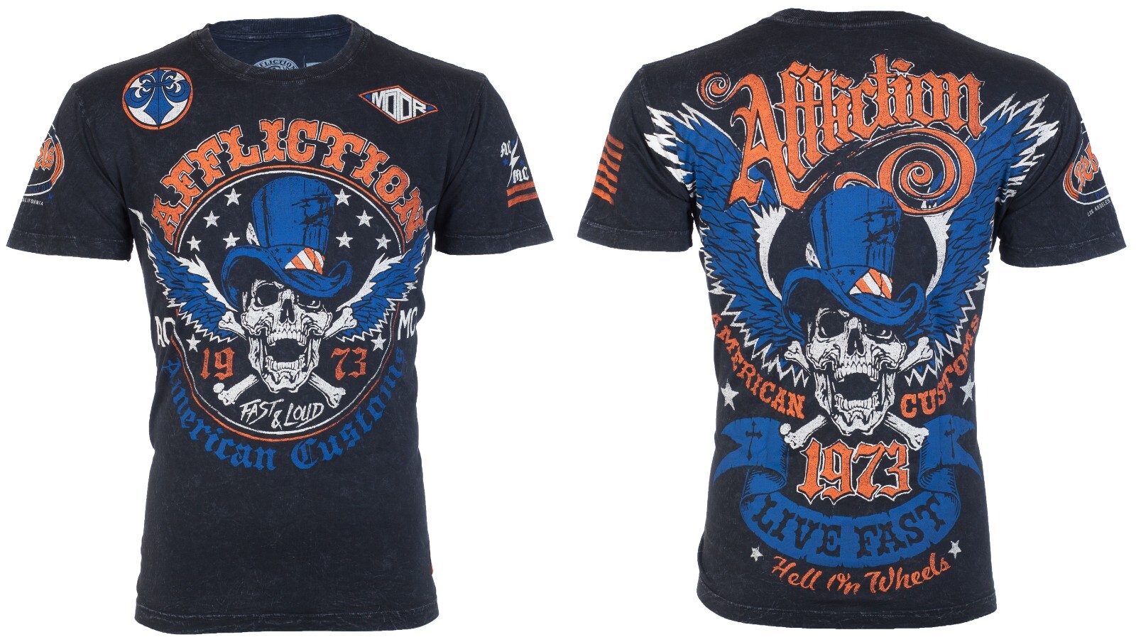 $58 AFFLICTION American Customs STRAIGHT SIX Short Sleeve Slim Fit T-shirt NWT gallery