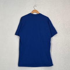 Vintage 90s Funny Jerzees Blue Get Moo-ving With Milk Graphic T-Shirt Large