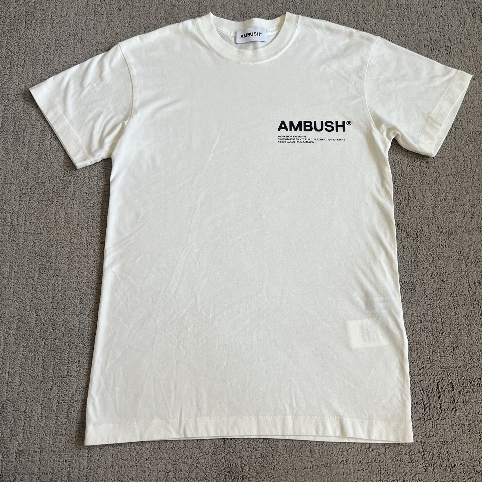 Ambush Studios Workshop Exclusive T Shirt Adult Sz XS Off White Limited Ed EUC gallery