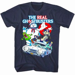 Ghostbusters Crew Collage Men’s T Shirt Slimer Marshmallow Winston Egon Cartoon
