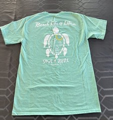 Beach Life 4 Life Loggerhead Beach Service Sea Turtle T-shirt Women’s Small