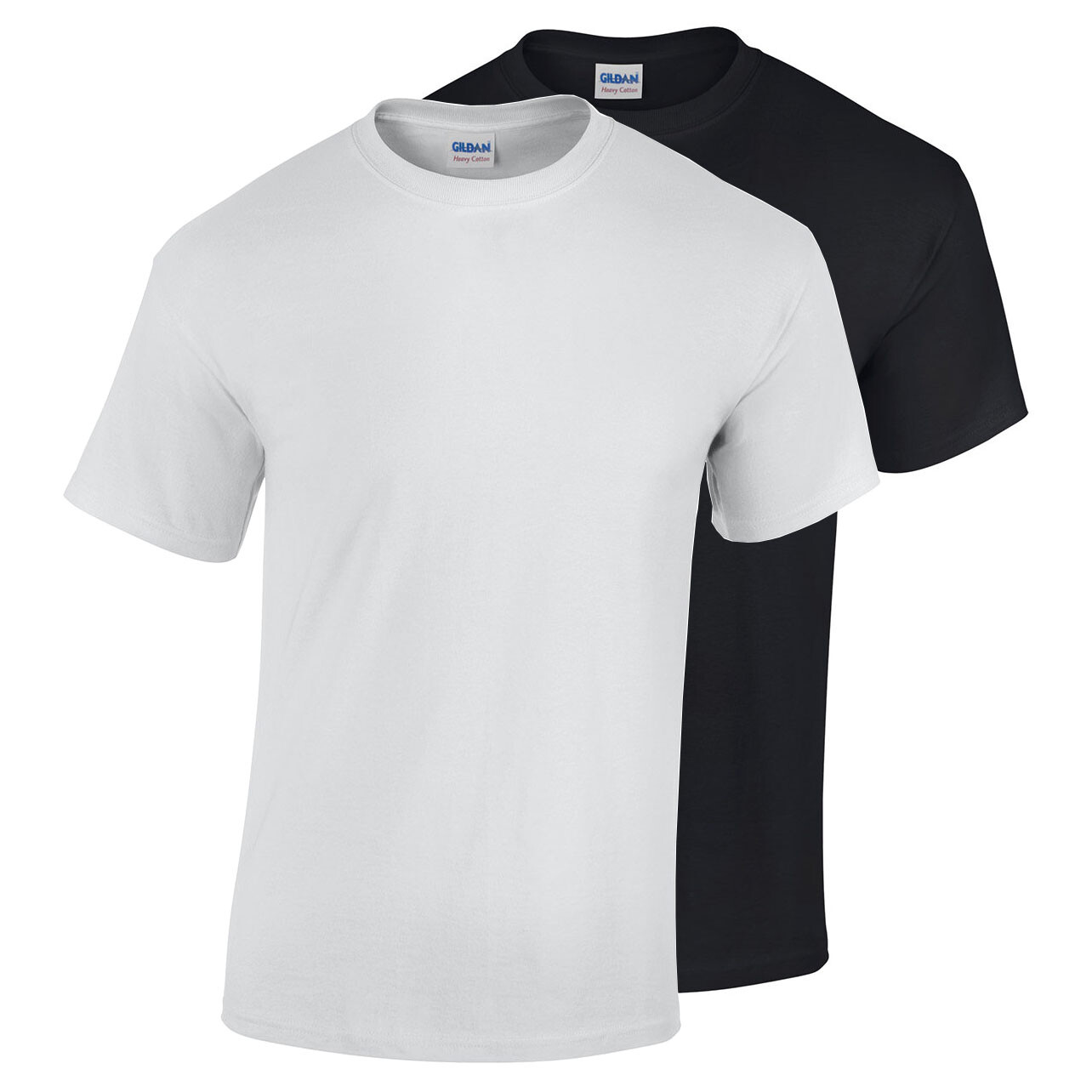 2 Pack Gildan Men's Heavy Cotton Short Sleeve Crew Neck Classic Fit T-Shirt gallery