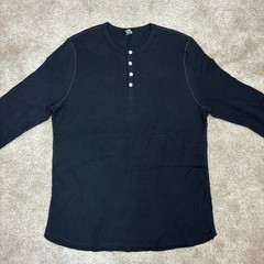 American Apparel Dexter Morgan Kill Shirt Men’s Medium Baby Thermal Henley Black