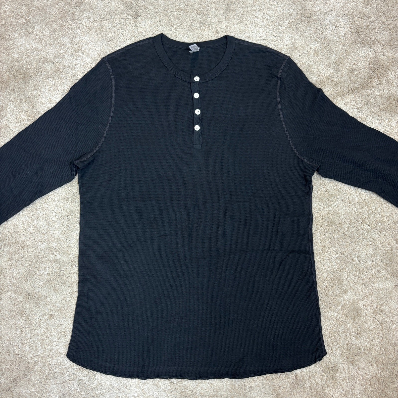 American Apparel Dexter Morgan Kill Shirt Men's Medium Baby Thermal Henley Black gallery