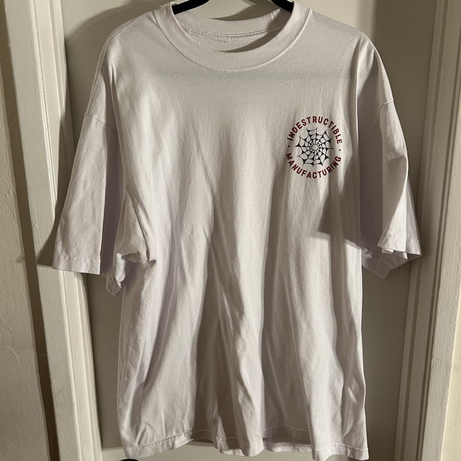 Indestructible MFG XL Heavyweight White Spiderweb Graphic Short Sleeve T gallery