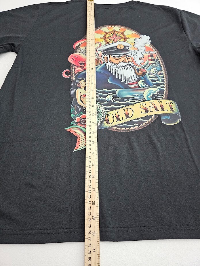 Old Salt T-Shirt Sailor Sailing Sailboat Tattoo Skipper Mermaid Lighthouse, XL gallery