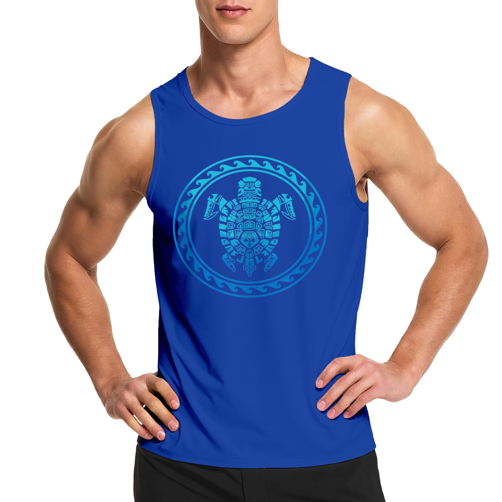 Hawaiian Tribal Sea Turtle Polynesian Symbol Tank Top gallery