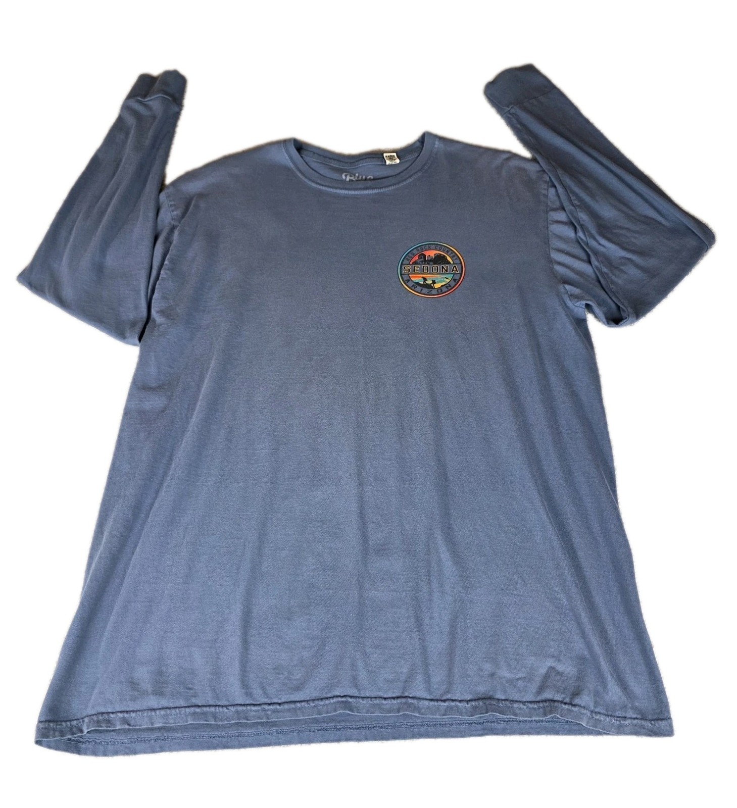 Blue 84 Men's Large Long Sleeve T-Shirt Sedona Arizona Red Rock Hiking Blue L gallery