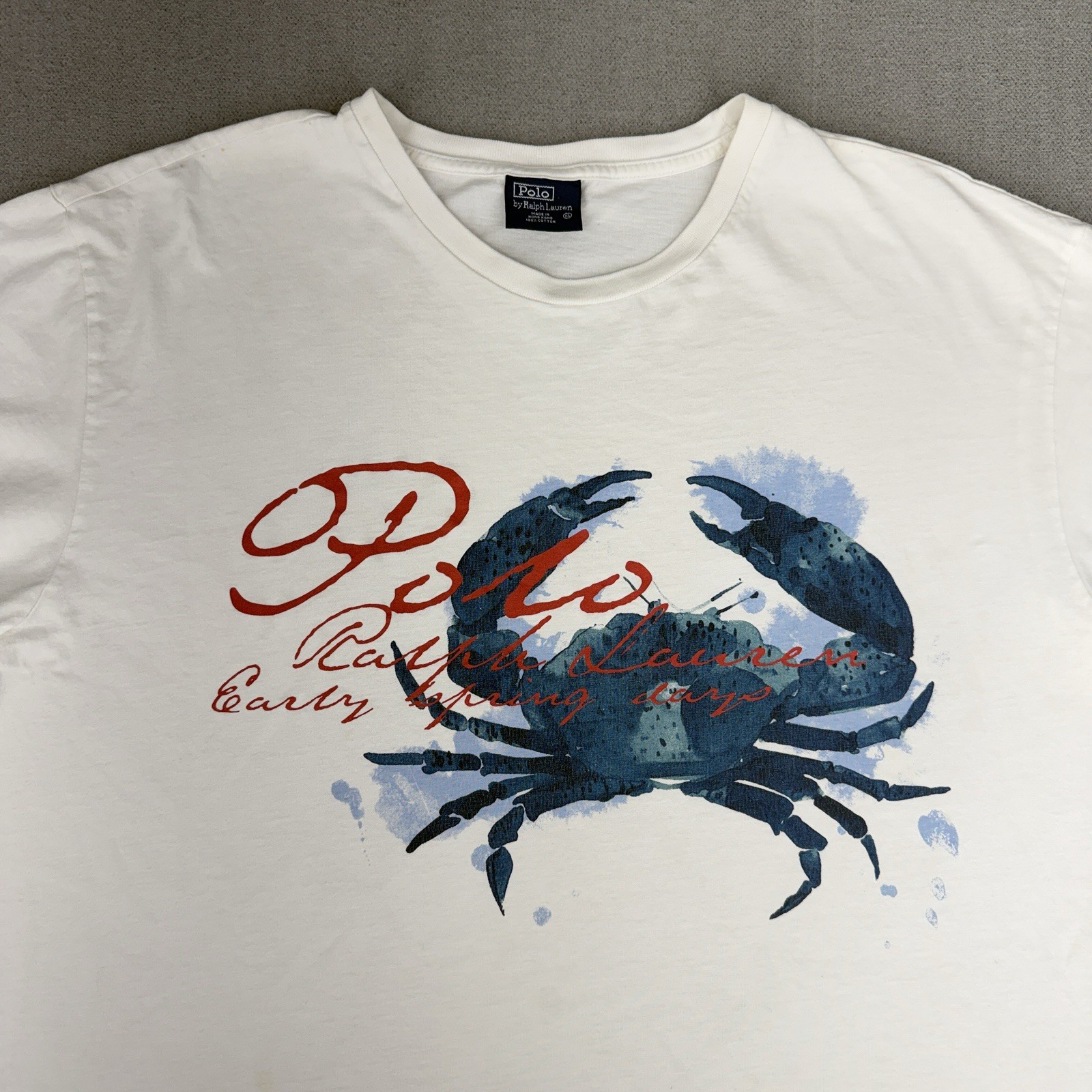 Vintage Polo Ralph Lauren Men’s XL Shirt Crab Print Sport RL 90’s Hong Kong Tee gallery