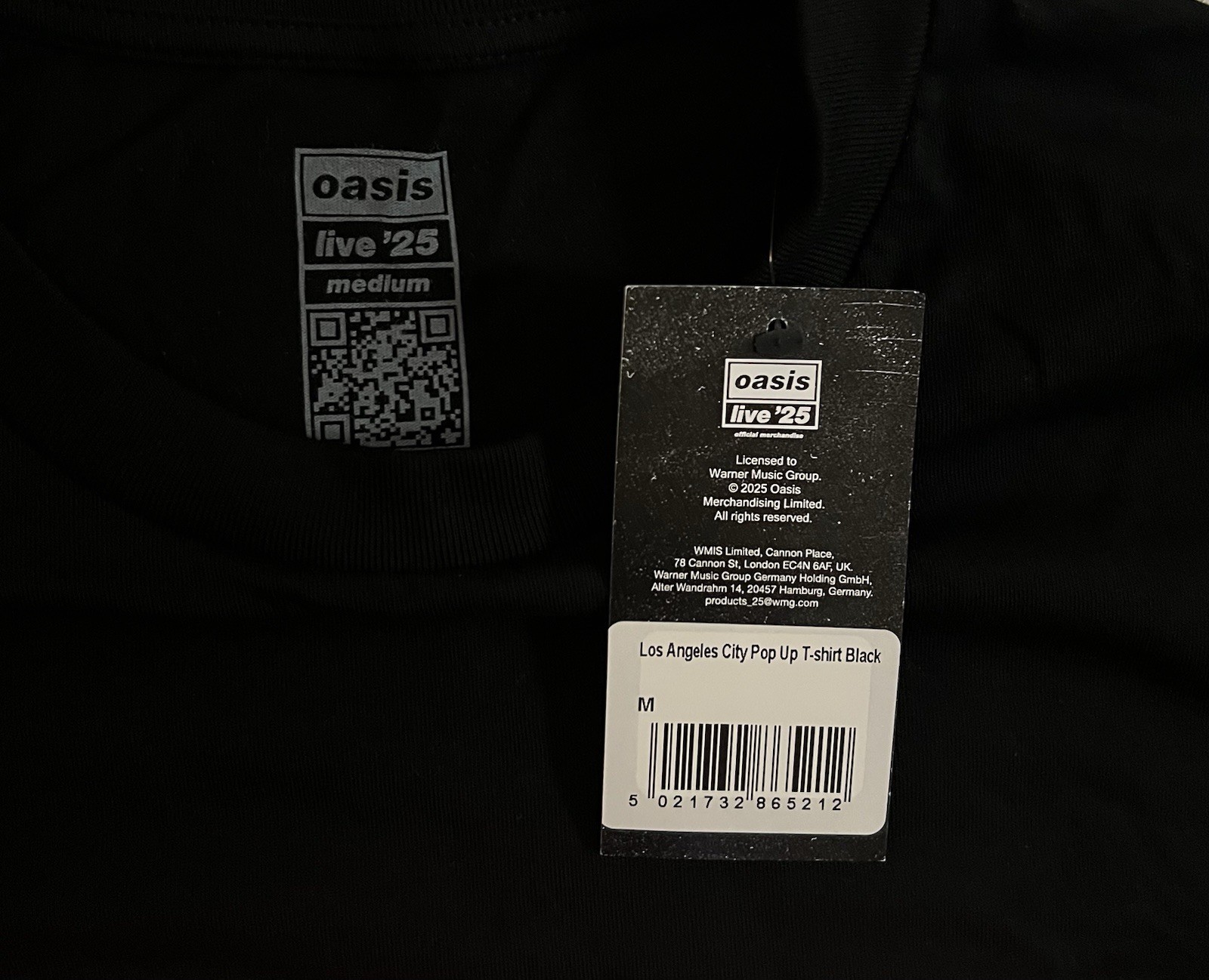 Oasis Live 25 Rose Bowl T Shirt Adult Size M NWT-Official Merch Bag Included gallery