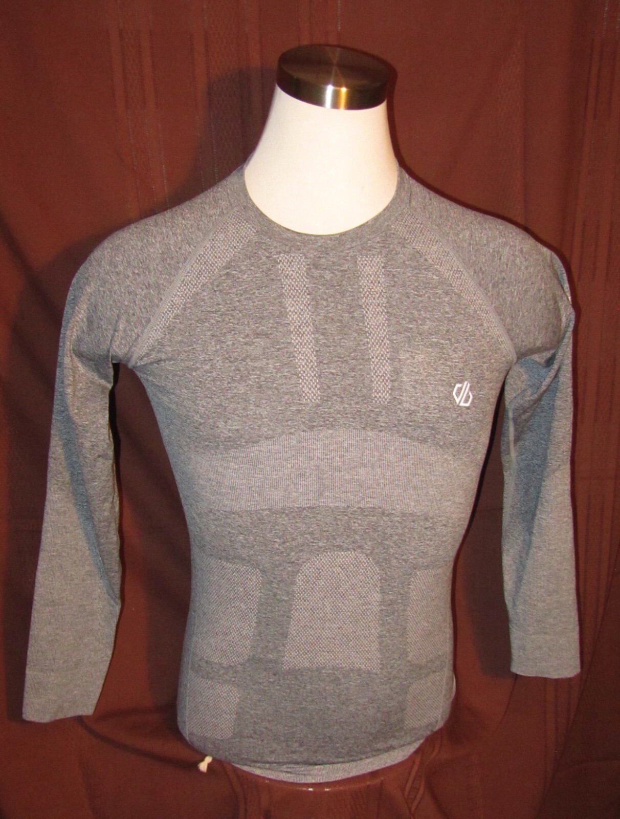 Dare 2B Mens Long-Sleeve Shirt, Gray, Polyamide/Polyester/Elastane, Size M, EUC gallery