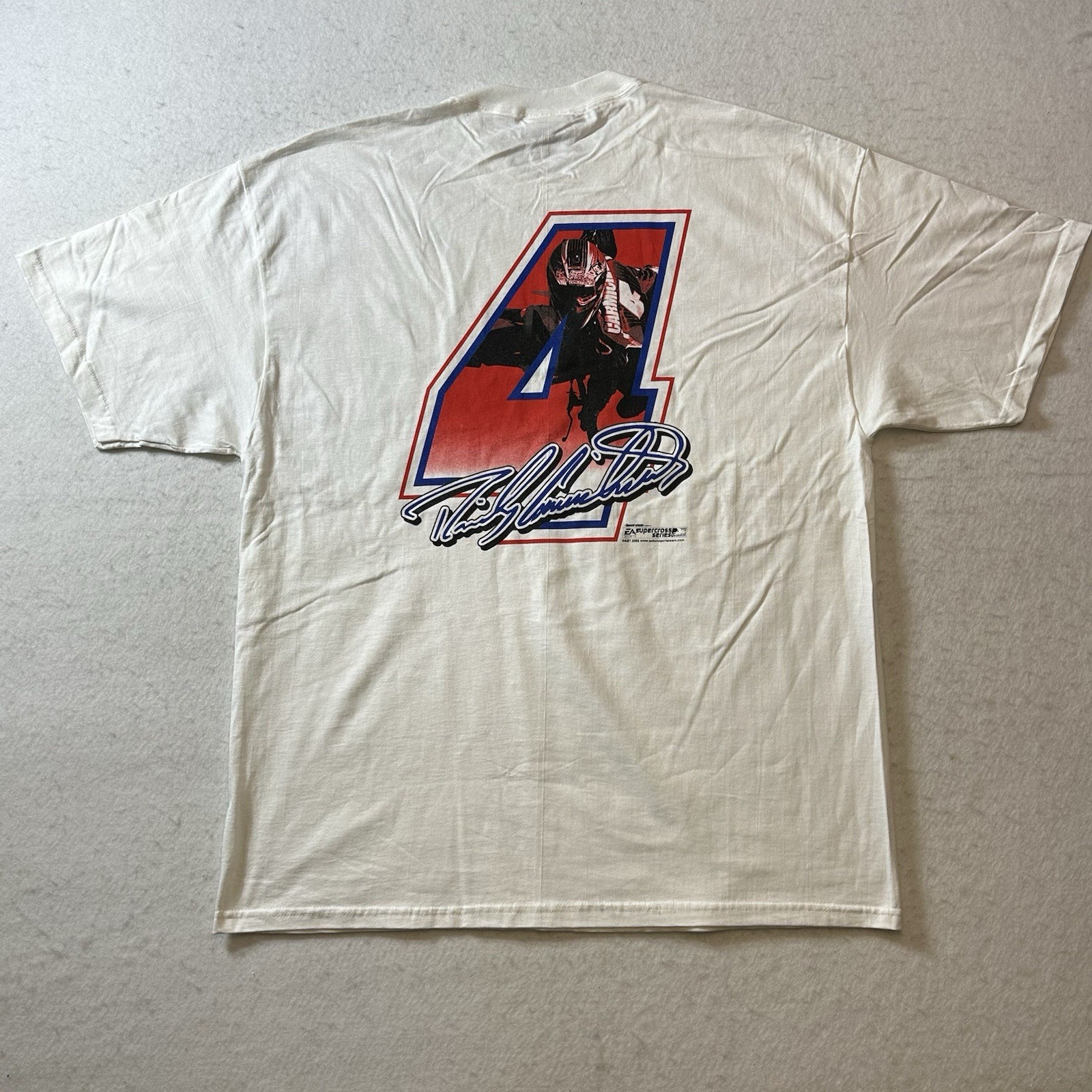 Vintage Motocross Racing Ricky Carmichael #4 Supercross 2002 T-Shirt Men’s XL gallery