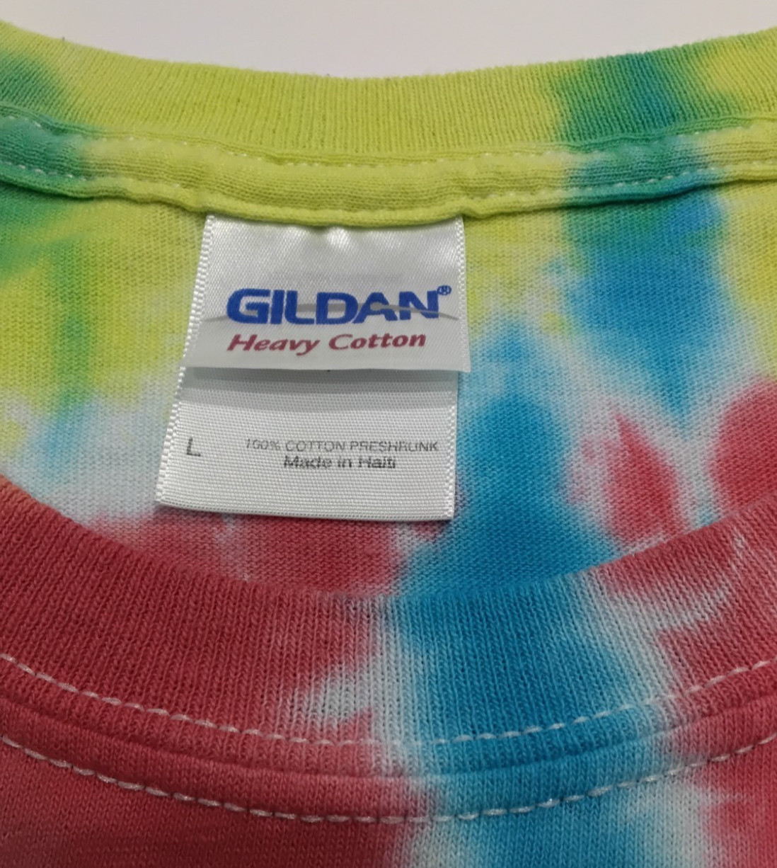 New Tie Dye Men's T-Shirt Red Yellow Adult Large Multicolor Summer Spiral gallery