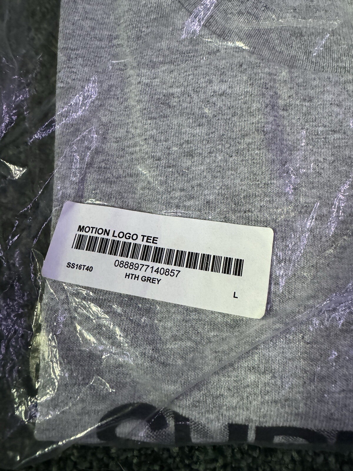 SS16 SUPREME MOTION LOGO T-SHIRT TEE GRAY gallery