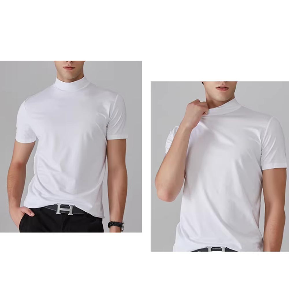 Breathable Top Mens Slim Fit Tee Short Sleeve Top 95%Polyester 5%Spandex gallery