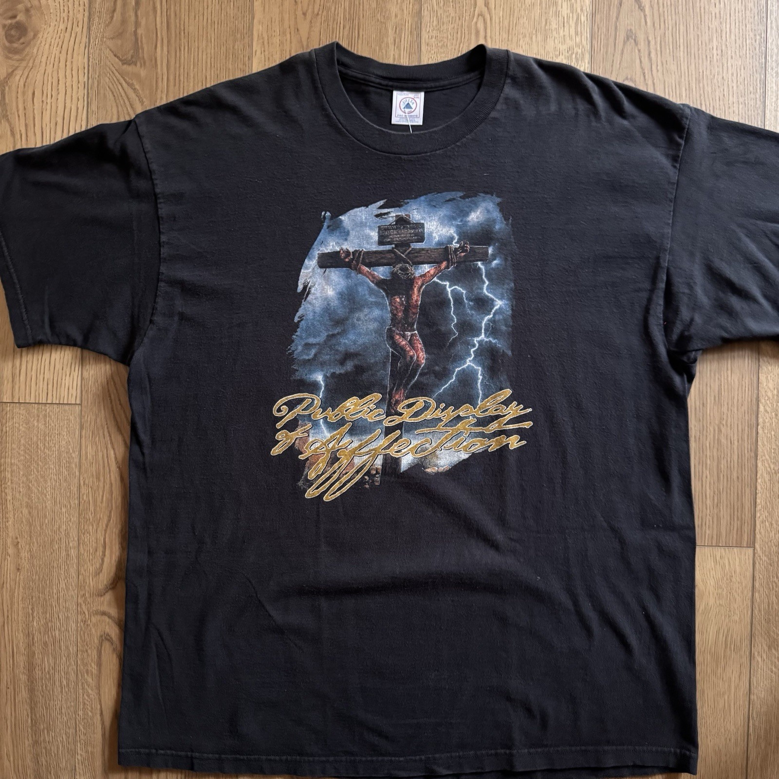 Vintage Living Epistles Public Display Jesus Black Mens XL Shirt USA Lightning gallery