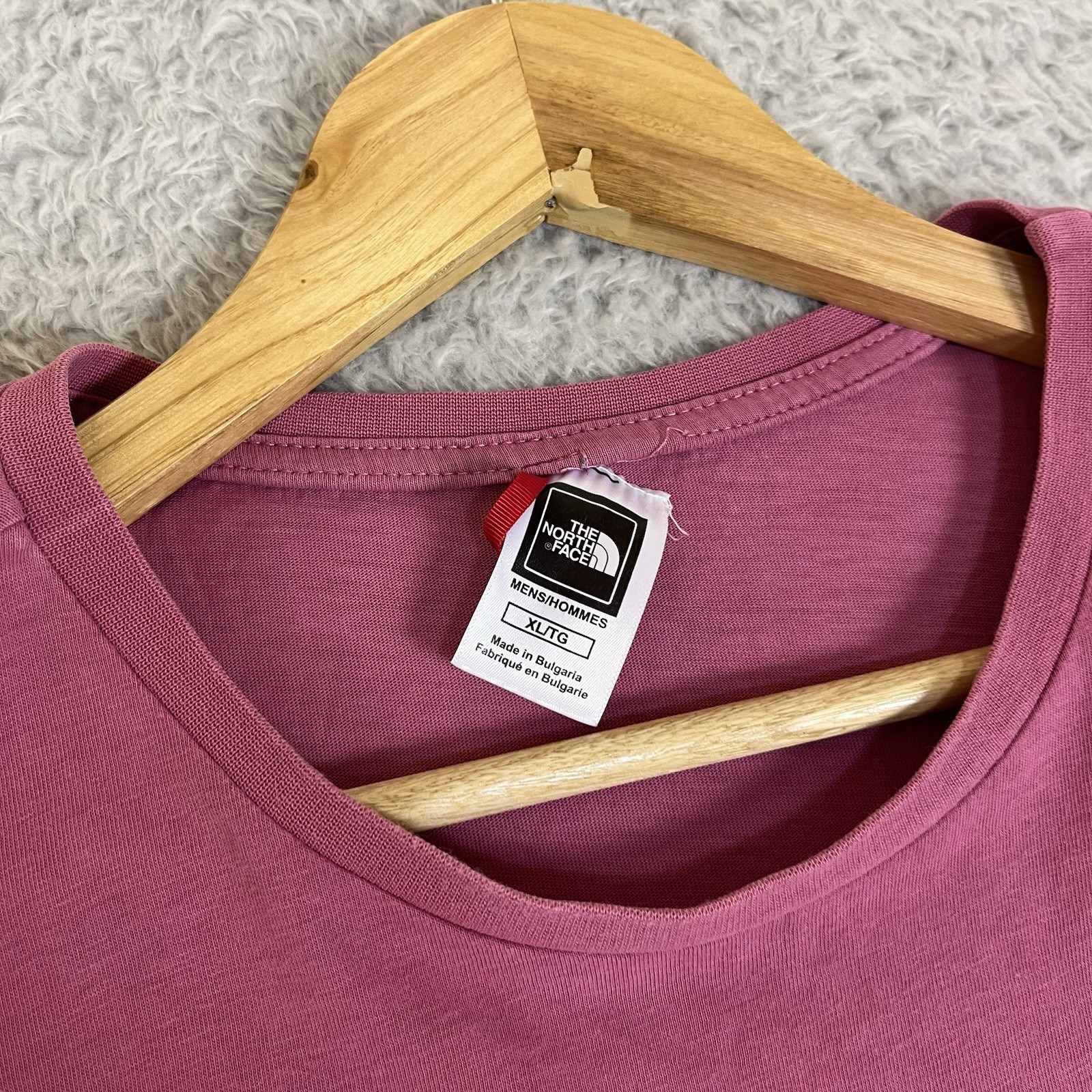 The North Face T Shirt Mens 2XL Pink Logo Short Sleeve Outdoors Hiking Walking gallery