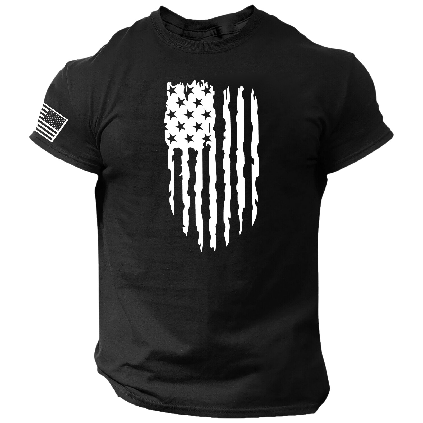 USA Distressed Flag Men T Shirt Patriotic American Tee S - 2XL gallery