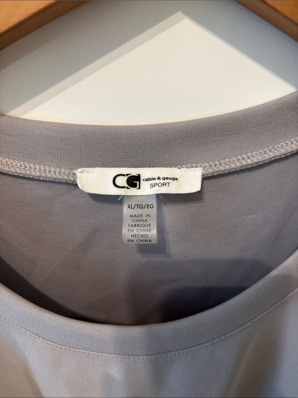 Cable & Gauge Women’s Crew Neck Tie Dress Size Large- Light Gray gallery