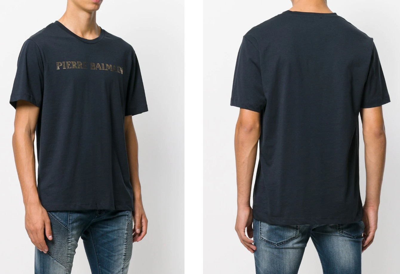 Pierre Balmain Mens Iconic Top Logoshirt Gold Logo Shirt Kurzarm T-Shirt 48 M gallery