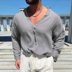Men Regular Fit Plain Basic Tee Mens Fashion Lace Up Sport T Shirts Casual